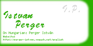 istvan perger business card